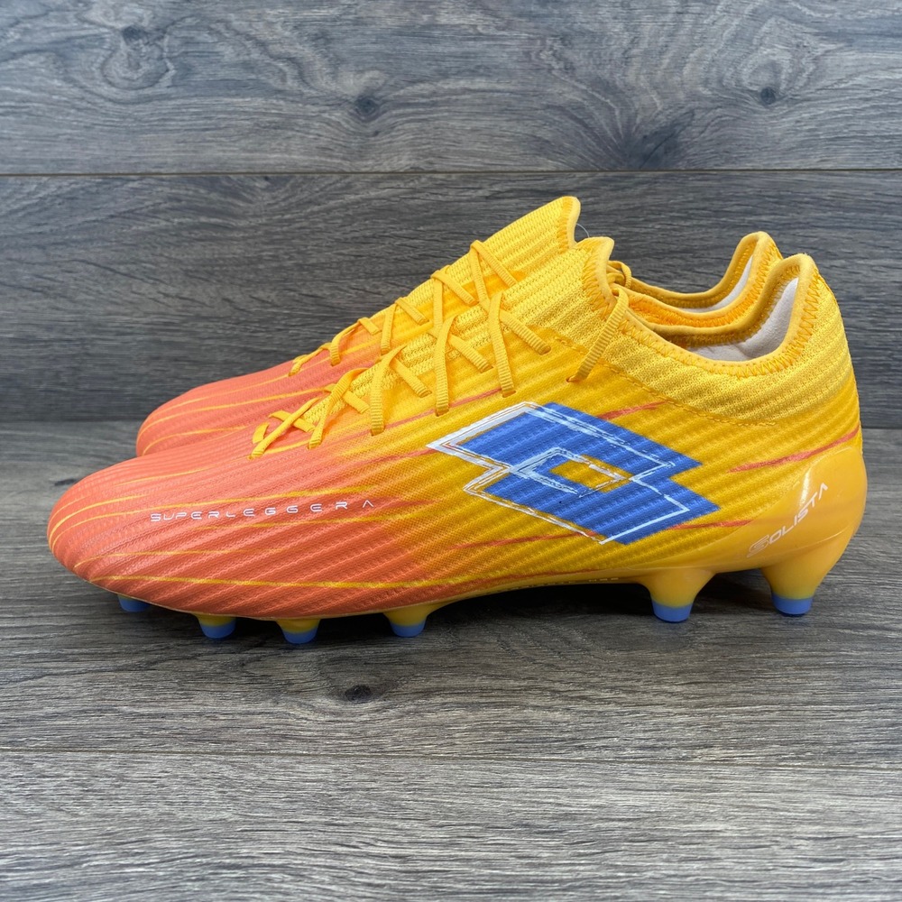 Lotto Solista 200 FG Soccer Cleats Yellow Orange Men US 11 EU‎ 44